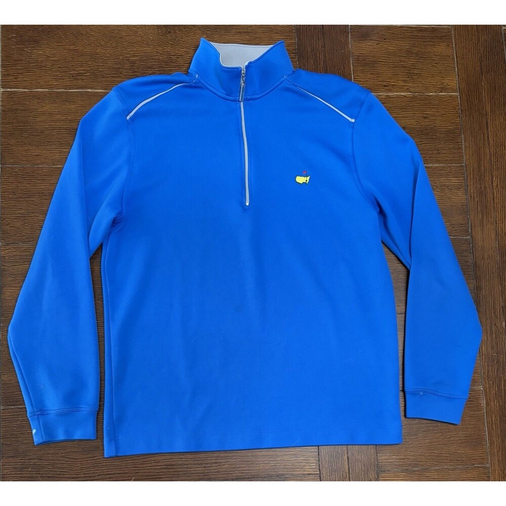 Masters Tech Golf Mens 1/4 Zip Windbreaker Jacket Blue Size M Golf Performance